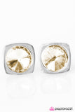Paparazzi "Keep On Sparkling - Brown Post" earring Paparazzi Jewelry