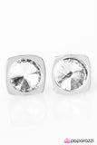 Paparazzi "Keep On Sparkling" White Post Earrings Paparazzi Jewelry