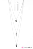 Paparazzi "Keep On TRI-ing - Silver" necklace Paparazzi Jewelry