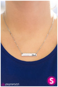 Paparazzi "Keep Smiling - Silver" necklace Paparazzi Jewelry