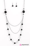 Paparazzi "Keep The Mystery Alive" Black Necklace & Earring Set Paparazzi Jewelry