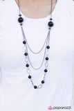 Paparazzi "Keep The Mystery Alive" Black Necklace & Earring Set Paparazzi Jewelry