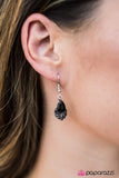 Paparazzi "Keep Your Chin Up, Princess" Black Earrings Paparazzi Jewelry