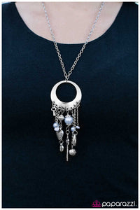 Paparazzi "Key Player" Blue Necklace & Earring Set Paparazzi Jewelry