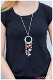 Paparazzi "Key Player" Red Necklace & Earring Set Paparazzi Jewelry