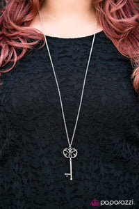 Paparazzi "Key Signature" Black Necklace & Earring Set Paparazzi Jewelry
