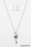 Paparazzi "Key To The City" Silver Necklace & Earring Set Paparazzi Jewelry