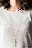 Paparazzi "Key To The City" Gold Necklace & Earring Set Paparazzi Jewelry