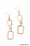 Paparazzi "Killer Contour - Gold" earring Paparazzi Jewelry
