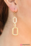 Paparazzi "Killer Contour - Gold" earring Paparazzi Jewelry