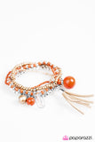 Paparazzi "Kings and Vagabonds" Orange Bracelet Paparazzi Jewelry