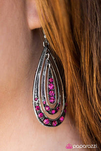 Paparazzi "Kiss Me In The Rain" Pink Earrings Paparazzi Jewelry