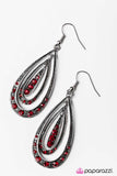 Paparazzi "Kiss Me In The Rain" Red Earrings Paparazzi Jewelry