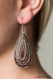 Paparazzi "Kiss Me In The Rain" Red Earrings Paparazzi Jewelry