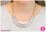 Paparazzi "Knockout" Silver Necklace & Earring Set Paparazzi Jewelry