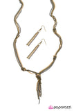 Paparazzi "KNOT A Chance!" Brass Necklace & Earring Set Paparazzi Jewelry