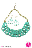 Paparazzi "KNOT So Fast" Blue Necklace & Earring Set Paparazzi Jewelry