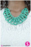 Paparazzi "KNOT So Fast" Blue Necklace & Earring Set Paparazzi Jewelry