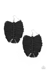 Paparazzi "Knotted Native" Black Earrings Paparazzi Jewelry