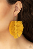 Paparazzi "Knotted Native" Yellow Earrings Paparazzi Jewelry