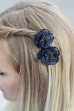 Paparazzi "Lace Gardens" Blue Hair Clip Paparazzi Jewelry