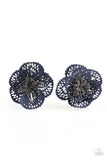 Paparazzi "Lace Gardens" Blue Hair Clip Paparazzi Jewelry