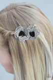 Paparazzi "Lace Gardens - Silver" hair clip Paparazzi Jewelry