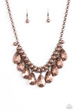 Paparazzi "La DIVA Loca" Copper Necklace & Earring Set Paparazzi Jewelry