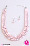 Paparazzi "Lady In Waiting" Pink Necklace & Earring Set Paparazzi Jewelry