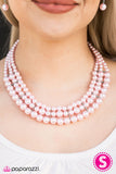 Paparazzi "Lady In Waiting" Pink Necklace & Earring Set Paparazzi Jewelry