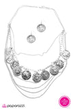 Paparazzi "Lady Liberty" Silver Necklace & Earring Set Paparazzi Jewelry