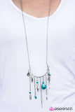 Paparazzi "Lady Luck - Blue" necklace Paparazzi Jewelry