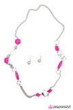 Paparazzi "Larger Than Life" Pink Necklace & Earring Set Paparazzi Jewelry