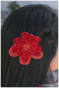 Paparazzi "Laying Low - Red" hair clip Paparazzi Jewelry