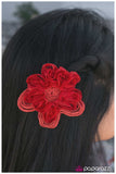 Paparazzi "Laying Low - Red" hair clip Paparazzi Jewelry