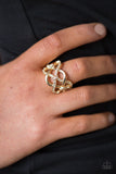 Paparazzi "Lay On The Shimmer - Gold" ring Paparazzi Jewelry