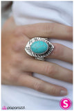 Paparazzi "LEAF No Stone Unturned - Blue" ring Paparazzi Jewelry