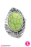 Paparazzi "LEAF No Stone Unturned - Green" ring Paparazzi Jewelry