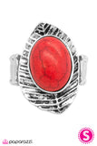Paparazzi "LEAF No Stone Unturned - Red" ring Paparazzi Jewelry