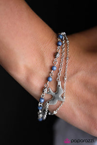 Paparazzi "Learning to Fly - Blue" bracelet Paparazzi Jewelry