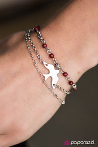 Paparazzi "Learning to Fly - Red" bracelet Paparazzi Jewelry