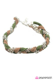 Paparazzi "Leather the Storm – Green" bracelet Paparazzi Jewelry