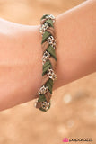 Paparazzi "Leather the Storm – Green" bracelet Paparazzi Jewelry