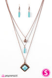 Paparazzi "Leave No SANDSTONE Unturned" Copper Necklace & Earring Set Paparazzi Jewelry