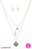 Paparazzi "Leave No SANDSTONE Unturned" Green Necklace & Earring Set Paparazzi Jewelry