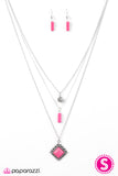 Paparazzi "Leave No SANDSTONE Unturned" Pink Necklace & Earring Set Paparazzi Jewelry