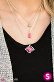 Paparazzi "Leave No SANDSTONE Unturned" Pink Necklace & Earring Set Paparazzi Jewelry