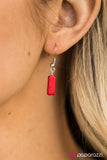 Paparazzi "Leave No SANDSTONE Unturned" Red Necklace & Earring Set Paparazzi Jewelry