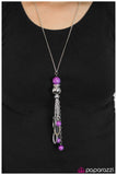 Paparazzi "Leave Them Wanting More" Purple Necklace & Earring Set Paparazzi Jewelry