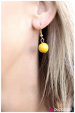 Paparazzi "Leave Them Wanting More" Yellow Necklace & Earring Set Paparazzi Jewelry